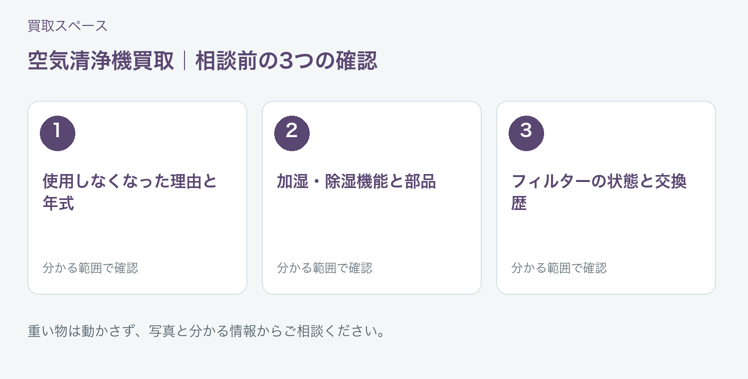 福岡市 空気清浄機買取の相談前に確認したい3項目