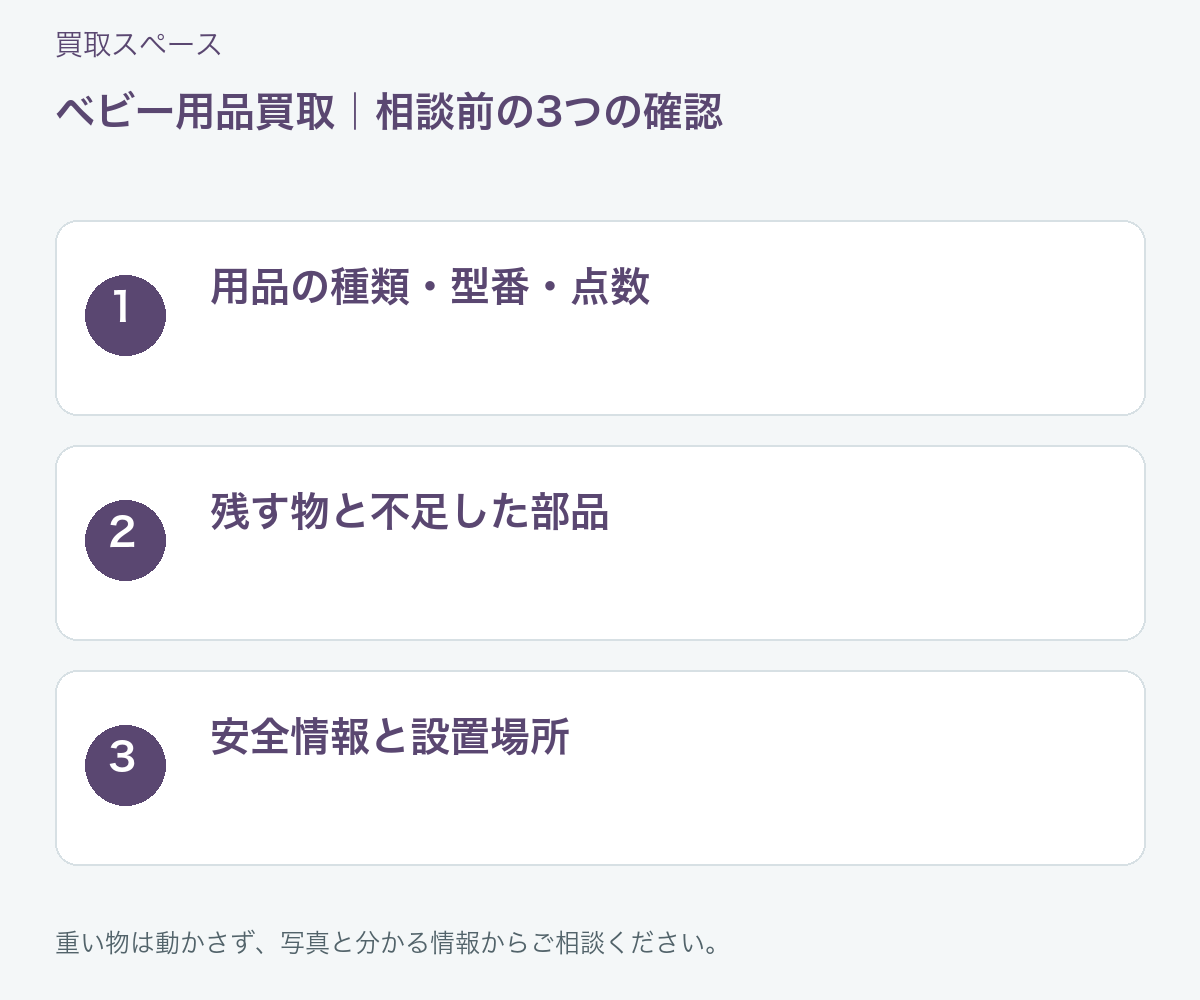福岡市 ベビー用品買取の相談前に確認したい3項目