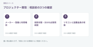 福岡市 プロジェクター買取の相談前チェック