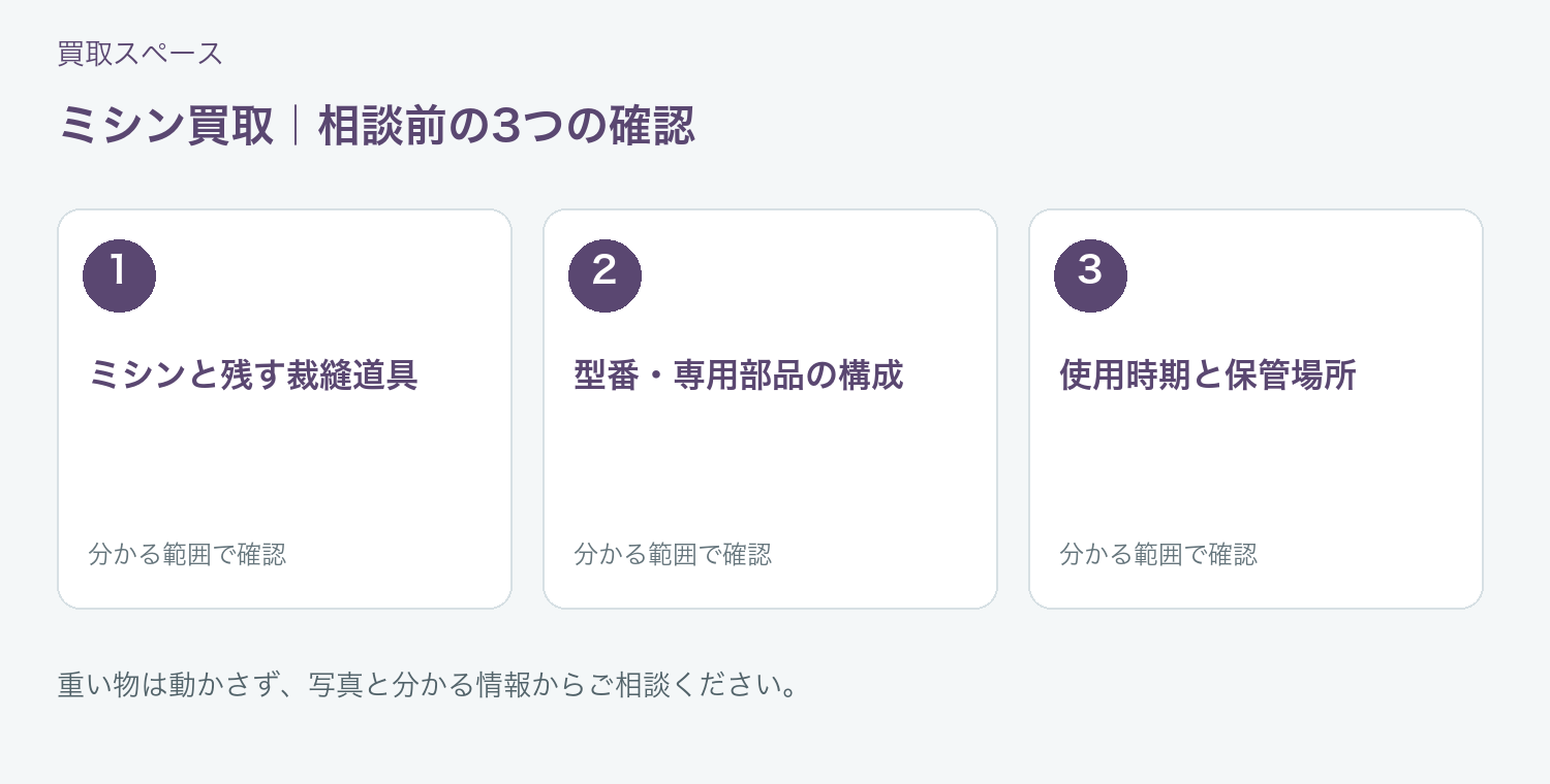 福岡市 ミシン買取の相談前に確認したい3項目