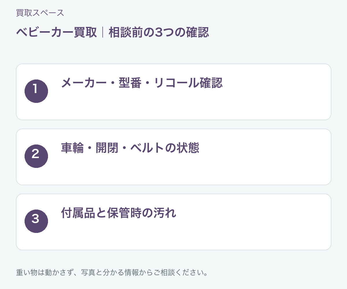 福岡市 ベビーカー買取の相談前に確認したい3項目