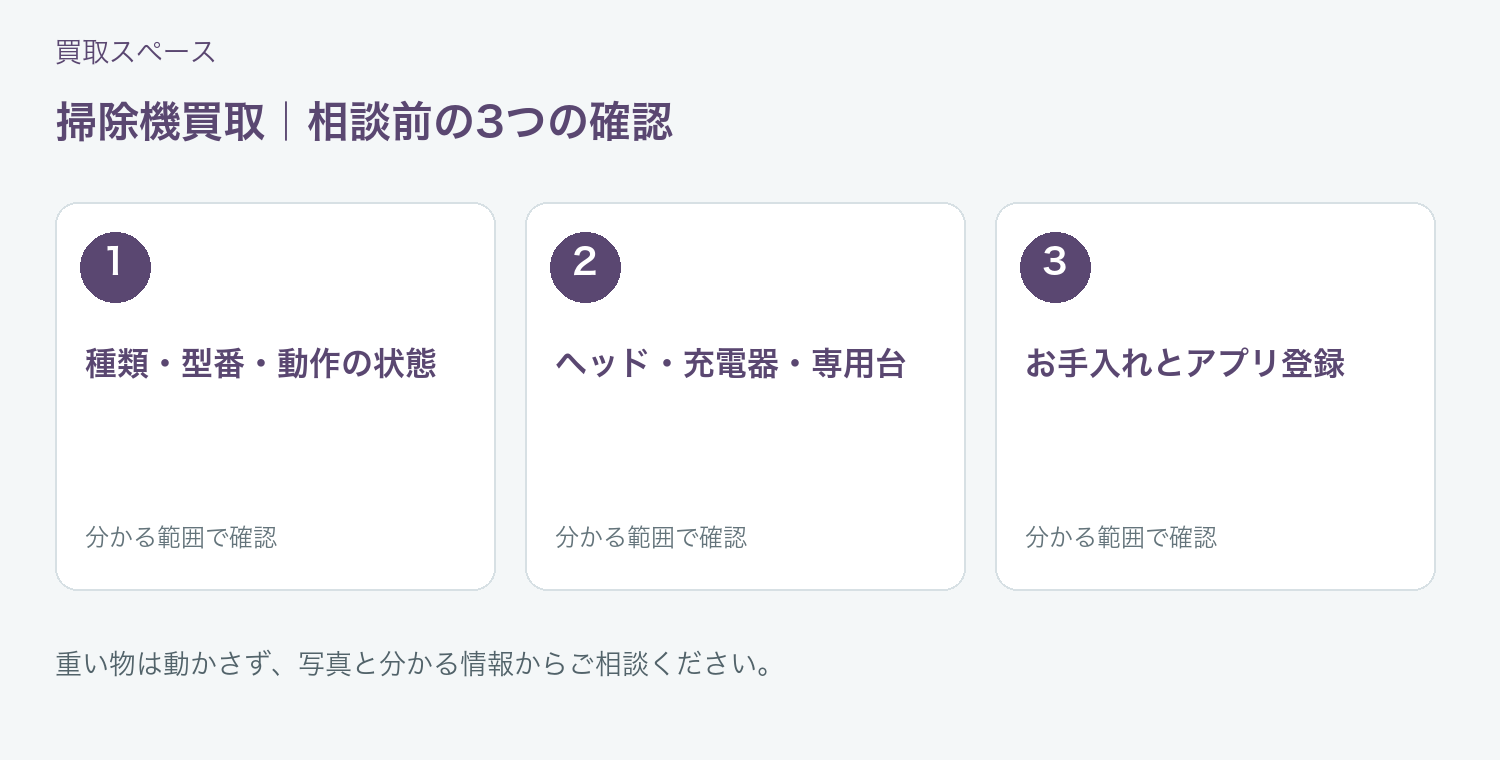 福岡市 掃除機買取の相談前に確認したい3項目